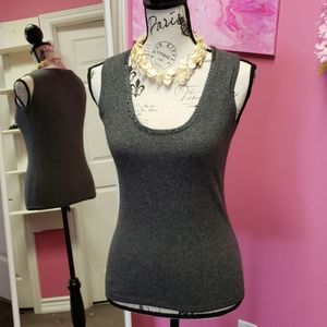 🖤 Bloomingdale's🖤 Grey 100% Cashmere Sweater Top